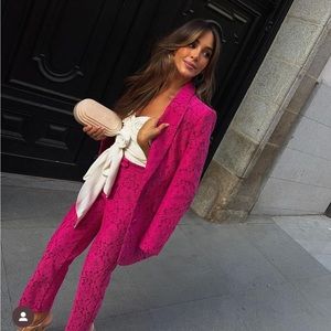 Brand new with tags!!! Zara Lace pink pants